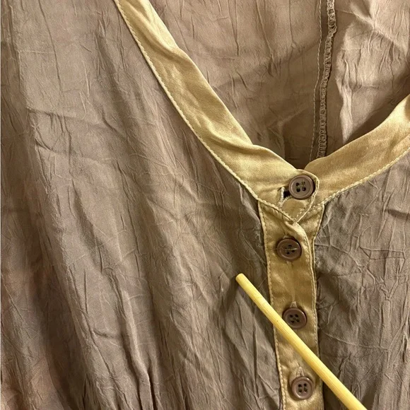 Johnny Was Mocha Brown Long Sleeve V-Neck Size M READ - Picture 13 of 13